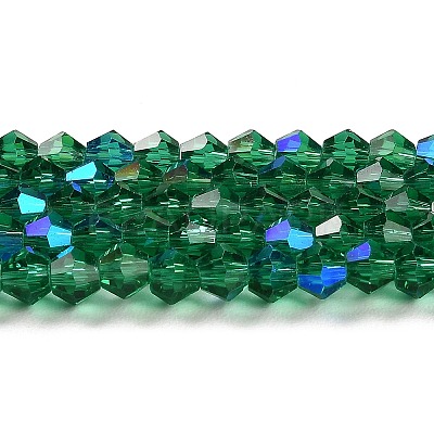 Transparent Electroplate Glass Beads Strands GLAA-F029-3mm-D10-1