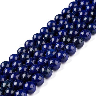 Natural Lapis Lazuli Round Beads Strands G-I181-10-6mm-1