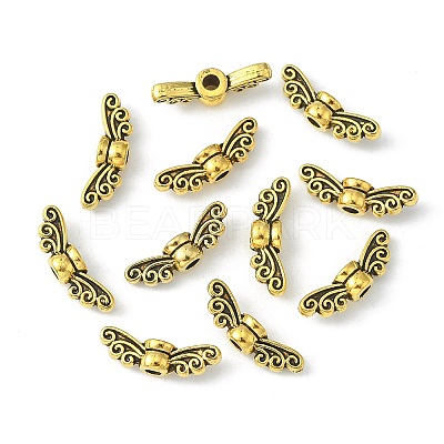 Tibetan Style Alloy Fairy Wing Beads TIBEB-6007-AG-FF-1