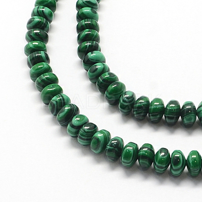 Rondelle Dyed Synthetic Malachite Bead Strands G-Q446-05-1
