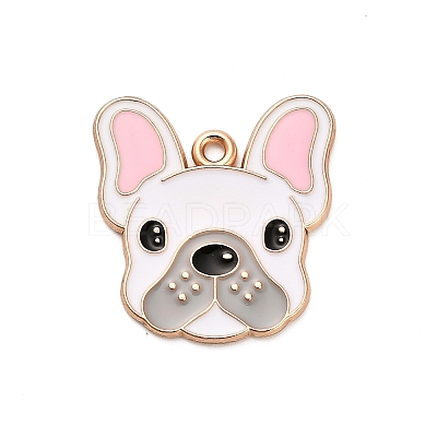 Animal Puppy Alloy Enamel Pendants FIND-V001-03G-03-1