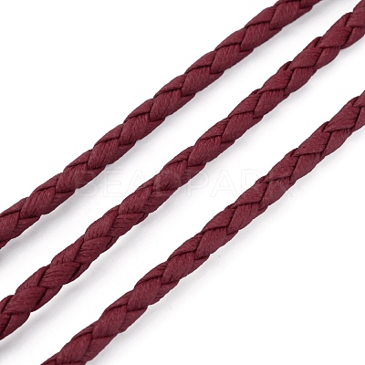 Braided PU Leather Cords WL-WH0005-002G-1