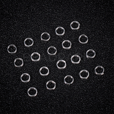 10Pcs 925 Sterling Silver Split Jump Rings STER-BBC0007-85B-1