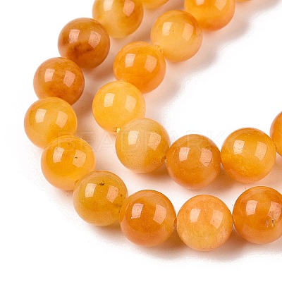 Dyed Natural White Jade Beads Strands G-T138-10mm-210-27-1