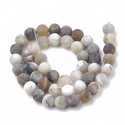 Natural Bamboo Leaf Agate Beads Strands G-T106-028-1