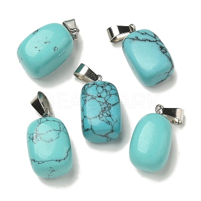 Synthetic Turquoise Pendants G-Z067-03P-03-1