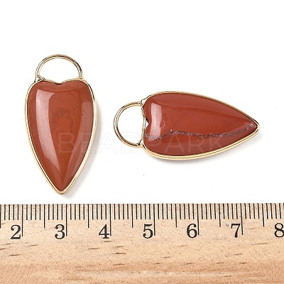 Natural Red Jasper Pendants G-I393-01G-04-1