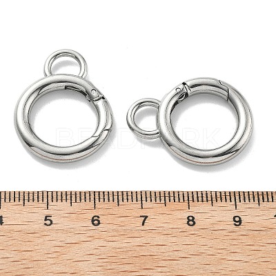 304 Stainless Steel Spring Gate Clasp Findings STAS-B082-05A-P-1