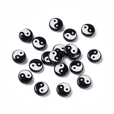 Opaque Acrylic Beads X-SACR-E008-02B-02-1