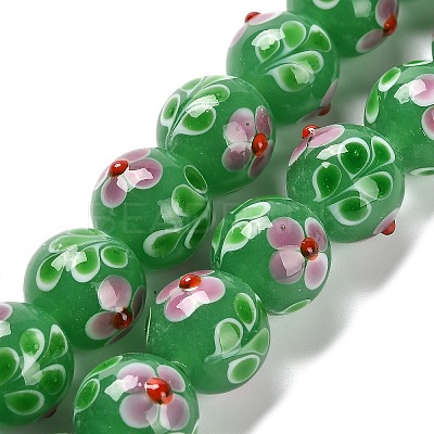 Handmade Lampwork Bumpy Beads Strands LAMP-A005-01C-1