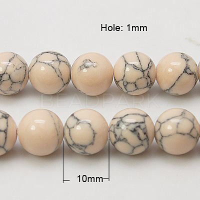 Synthetic Turquoise Beads Strands TURQ-H038-10mm-XXS06-1