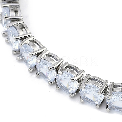 Rack Plating Brass Micro Pave Cubic Zirconia Chain Bracelets BJEW-P341-06A-P-1
