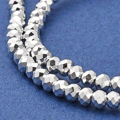 Electroplate Glass Beads Strands X-EGLA-D030-15A-06-1