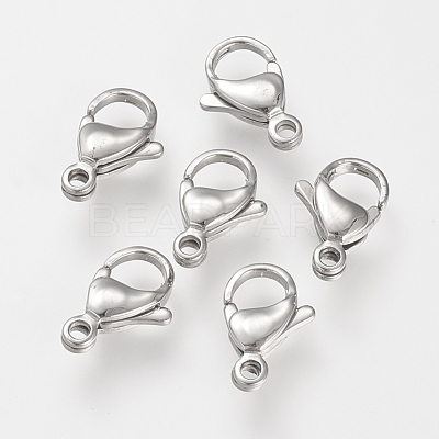Tarnish Resistant 304 Stainless Steel Lobster Claw Clasps STAS-S066-9mm-15-1