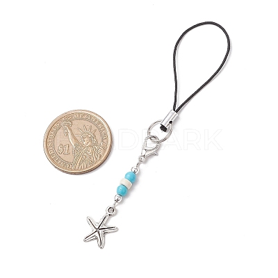 Marine Theme Alloy Mobile Straps HJEW-JM03443-1
