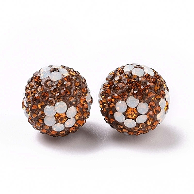 Polymer Clay Rhinestone Beads RB-L029-03B-1