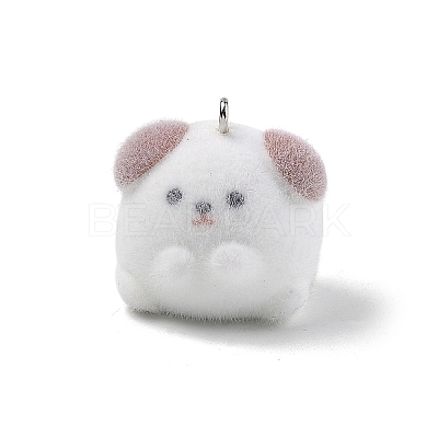 Flocky Resin Pendants FIND-A061-02I-1