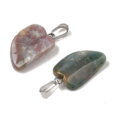 Natural Indian Agate Pendants G-B127-01P-04-1