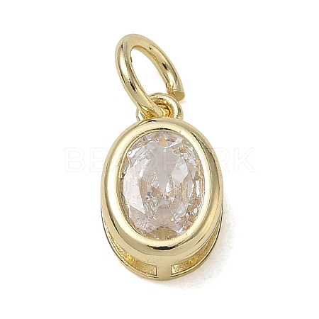 Brass Pave Cubic Zirconia Charms KK-CBA56EF-30G-03-1