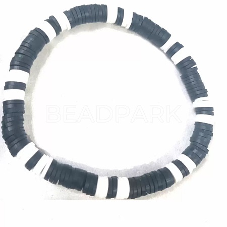 Bohemian Polymer Clay Heishi Beaded Stretch Bracelet for Men MC7113-2-1