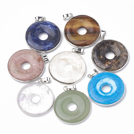 Natural & Synthetic Mixed Stone Pendants G-S299-69-1