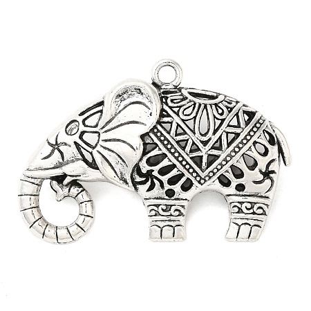 Tibetan Style Alloy Pendants TIBEP-R212-AS-RS-1