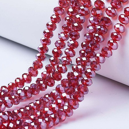 Electroplate Glass Beads Strands EGLA-A034-T2mm-A06-1