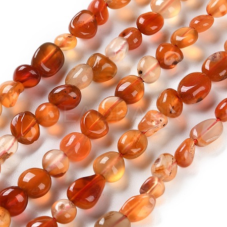 Natural Carnelian Beads Strands G-P497-01C-35-1