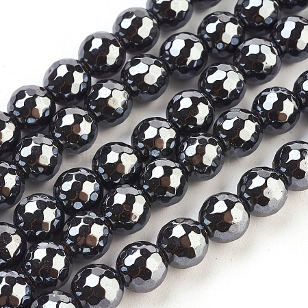 Non-Magnetic Synthetic Hematite Beads Strands HEMA-8D-3-1