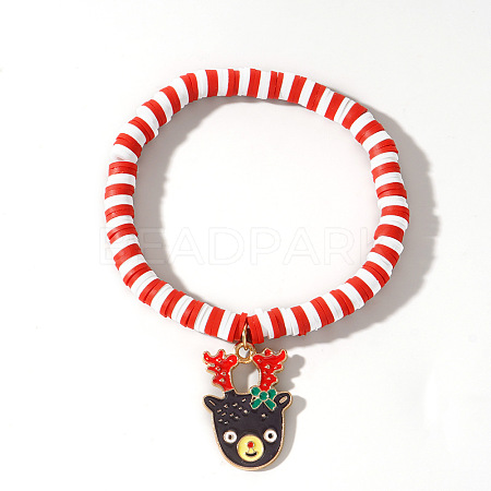 Christmas 304 Stainless Steel Enamel Charm Bracelets ZQ4442-9-1