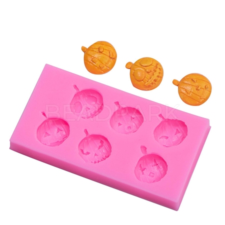 DIY Halloween Pumpkin Food Grade Silicone Fondant Molds DIY-F072-17-1