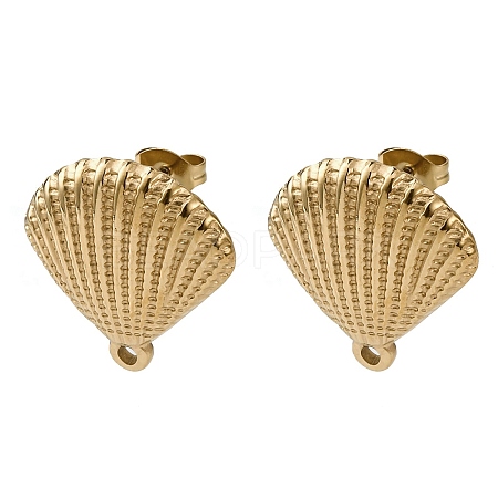 304 Stainless Steel Stud Earring Findings X-STAS-A121-01G-1