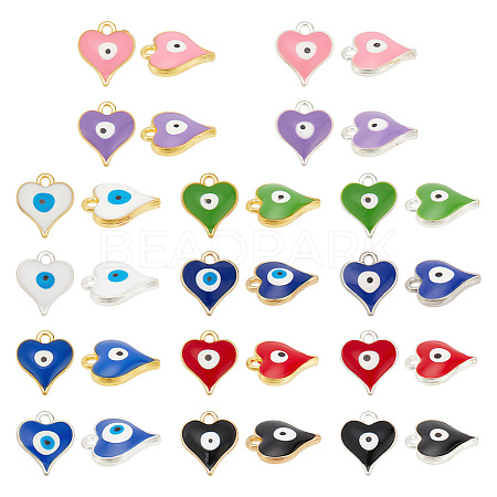 ARRICRAFT 64Pcs 16 Colors Alloy Enamel Charms ENAM-AR0001-49-1