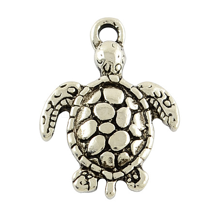 Tibetan Style Sea Turtle Pendants X-TIBEP-22101-AS-LF-1