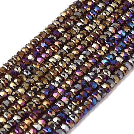 Electroplate Glass Beads Strands GLAA-Q105-03P-1