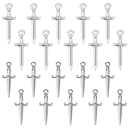 20Pcs 2 Styles 304 Stainless Steel Pendants FIND-HS0002-02-1