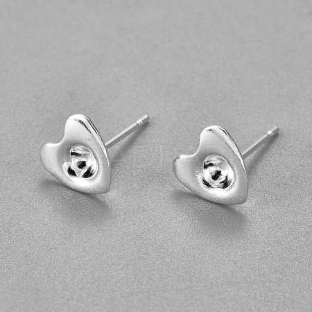 304 Stainless Steel Ear Stud Components STAS-G187-09S-1