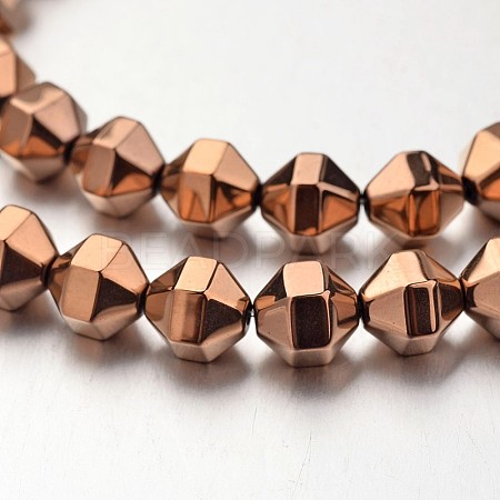 Electroplate Non-magnetic Synthetic Hematite Bead Strands G-F300-29B-08-1