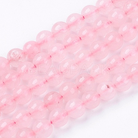 Natural Rose Quartz Bead Strands G-R193-13-6mm-1