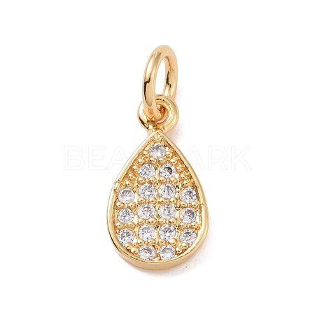 Brass Micro Pave Cubic Zirconia Pendants KK-I614-064G-1