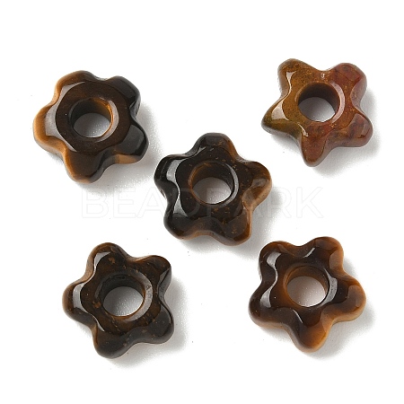 Natural Tiger Eye European Beads G-C252-02D-1