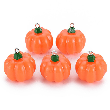 Autumn Theme Opaque Resin Pendants LS-X-RESI-S356-079-1