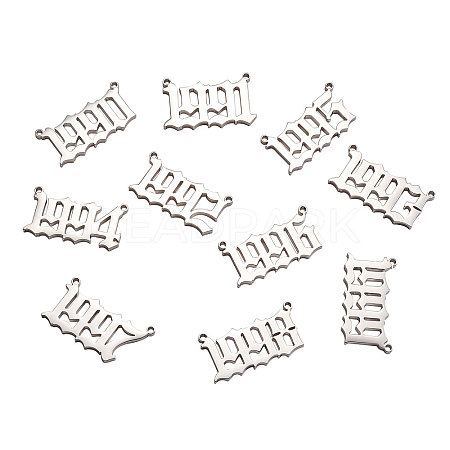 Titanium Steel Birth Year Charms STAS-CJ0001-105-1