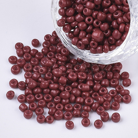 Baking Paint Glass Seed Beads SEED-US0003-4mm-K14-1
