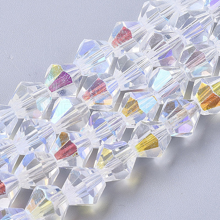 Electroplate Glass Beads Strands LS-EGLA-Q118-8mm-C17-1
