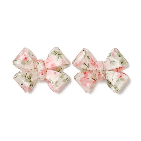 Transparent Printed Acrylic Cabochons OACR-M008-01C-1