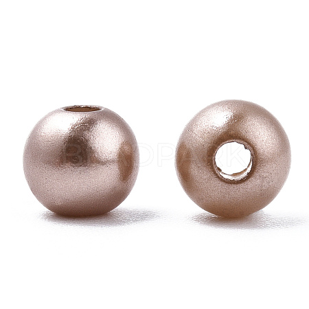 Spray Painted ABS Plastic Imitation Pearl Beads OACR-T015-05A-05-1