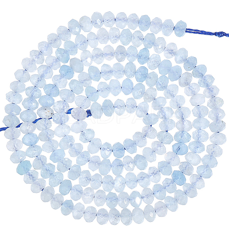 1 Strand Natural Aquamarine Beads Strands G-PA0002-06-1
