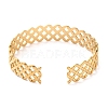 304 Stainless Steel Cuff Bangles for Women BJEW-K263-05G-13-3