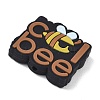 Bees Themed Food Grade Eco-Friendly Silicone Focal Beads SIL-L008-02D-2